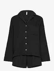 Lindex - Pyjama set cotton gauze - syntymäpäivälahjat - black - 0