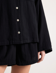 Lindex - Pyjama set cotton gauze - pysjamas - black - 7