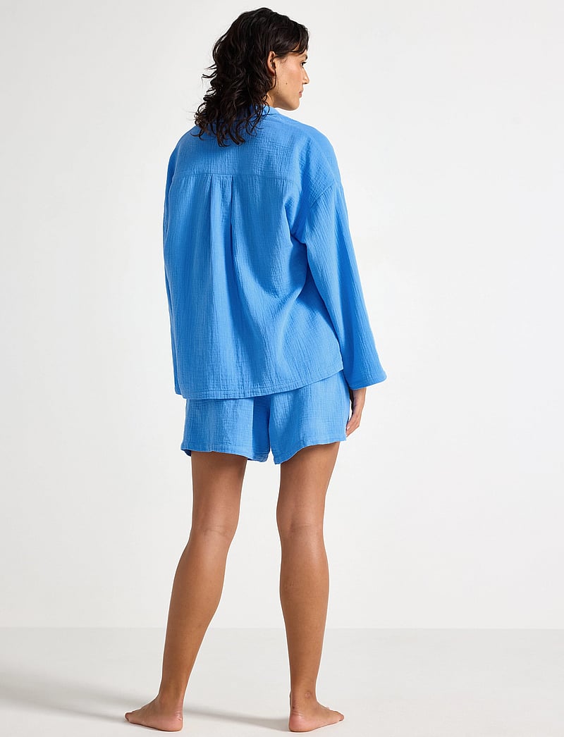 Lindex - Pyjama set cotton gauze - pyjamas - light dusty blue - 5