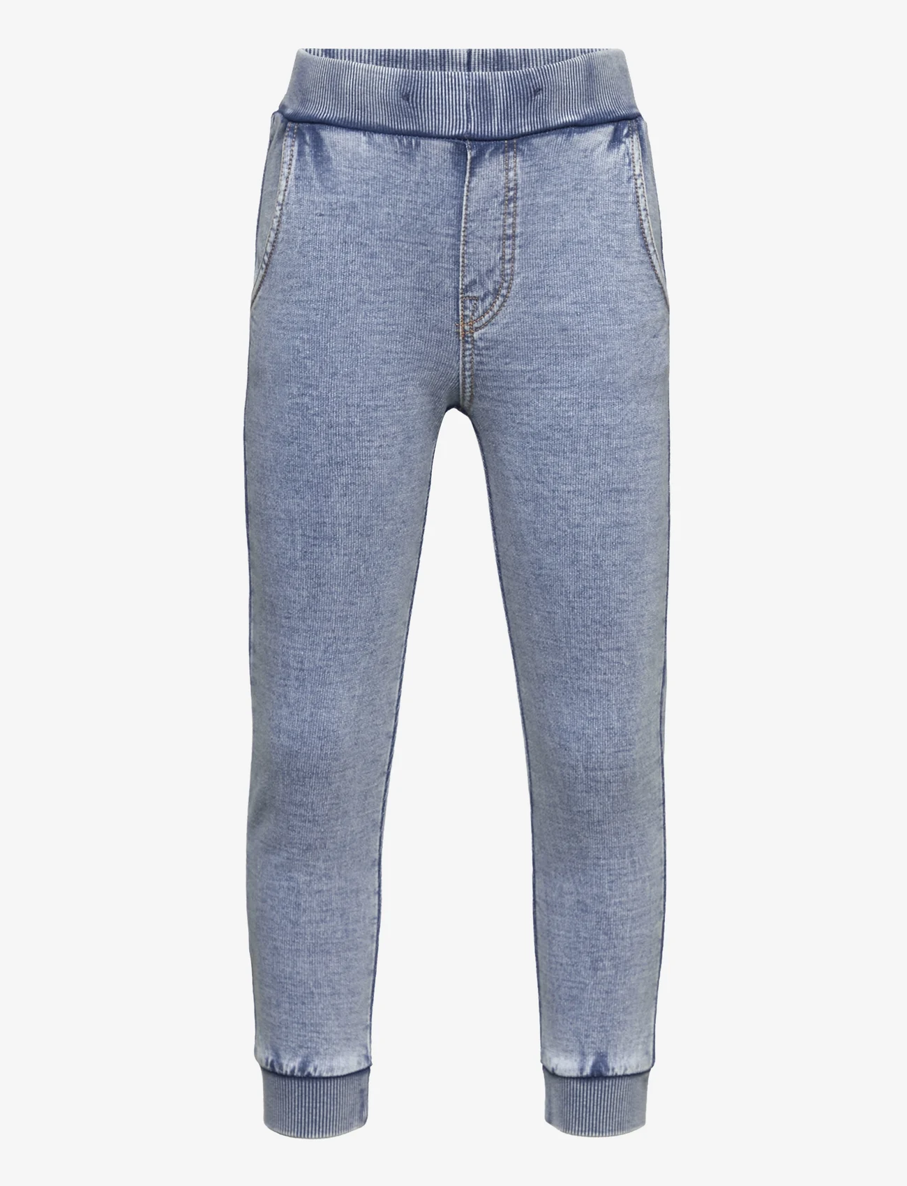 Lindex - Trousers jogging denimlook - laveste priser - dusty blue - 0