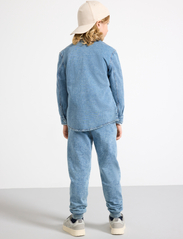 Lindex - Trousers jogging denimlook - laveste priser - dusty blue - 4