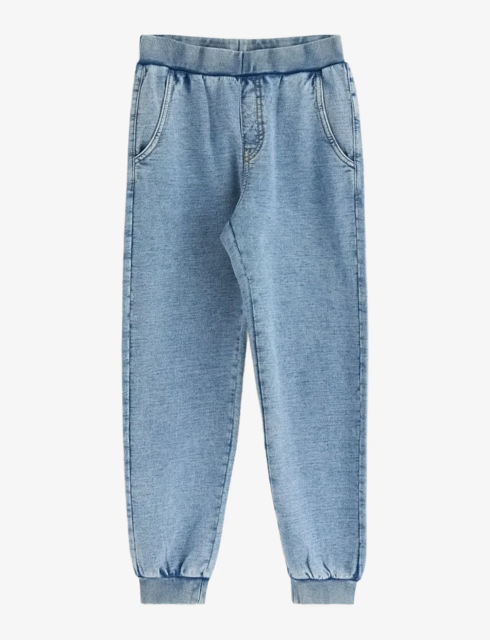 Lindex - Mjukisbyxor med denim-look - jogginghosen - dusty blue - 1