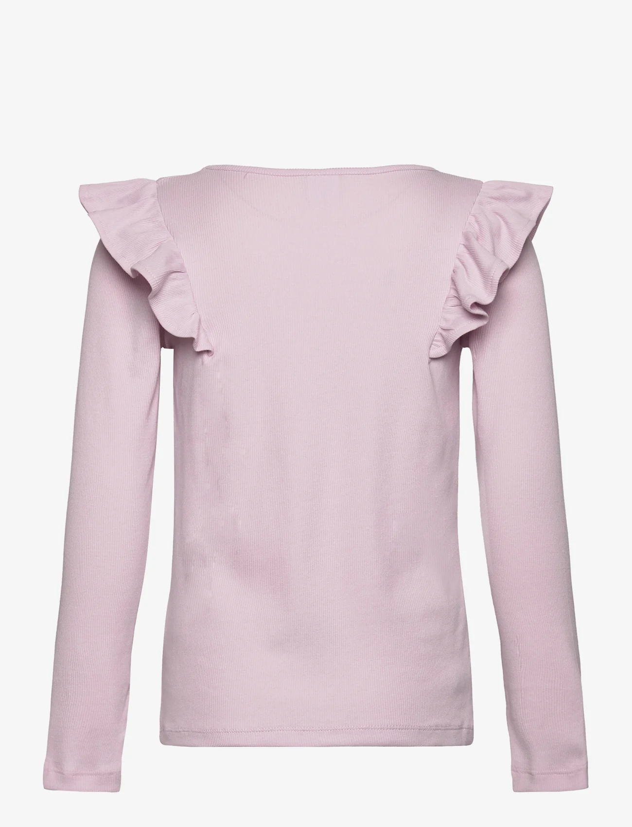Lindex - Top frill detail solid - langärmelige - dusty pink - 1