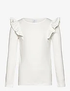 Top frill detail solid - LIGHT DUSTY WHITE