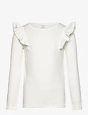 Lindex - Top frill detail solid - pitkähihaiset t-paidat - light dusty white - 0