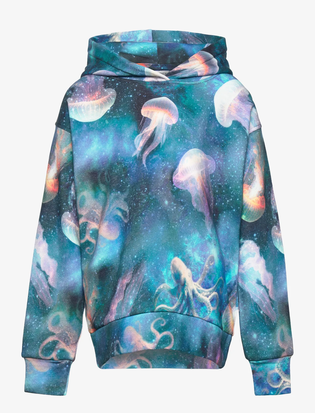 Lindex - Sweatshirt hood aop ocean spac - hoodies - offblack - 1