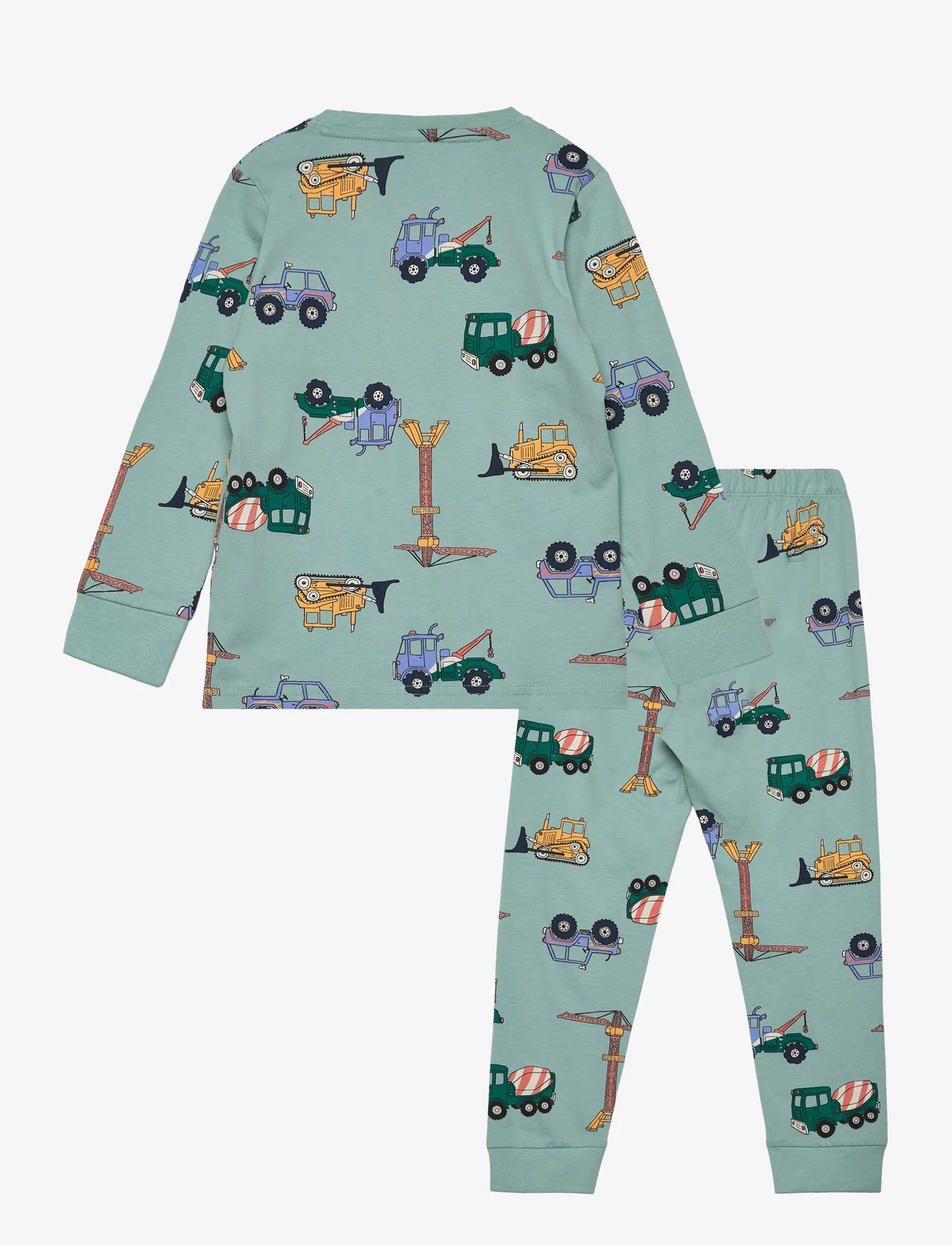 Lindex - Pajama Cars Dinos - pyjamassæt - dusty aqua - 1