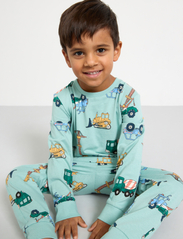 Lindex - Pajama Cars Dinos - pyjamassæt - dusty aqua - 7