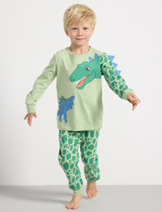 Lindex - Pajama 3D animal - pyjamassæt - light dusty green - 1