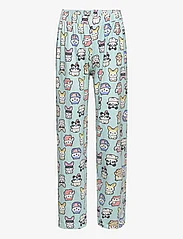 Lindex - Pajama boxy t shirt Cute swe - pyjamassæt - light aqua - 4