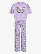 Pajama boxy t shirt Cute swe - LIGHT LILAC