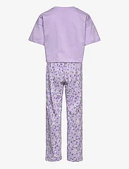 Lindex - Pajama boxy t shirt Cute swe - sets - light lilac - 2