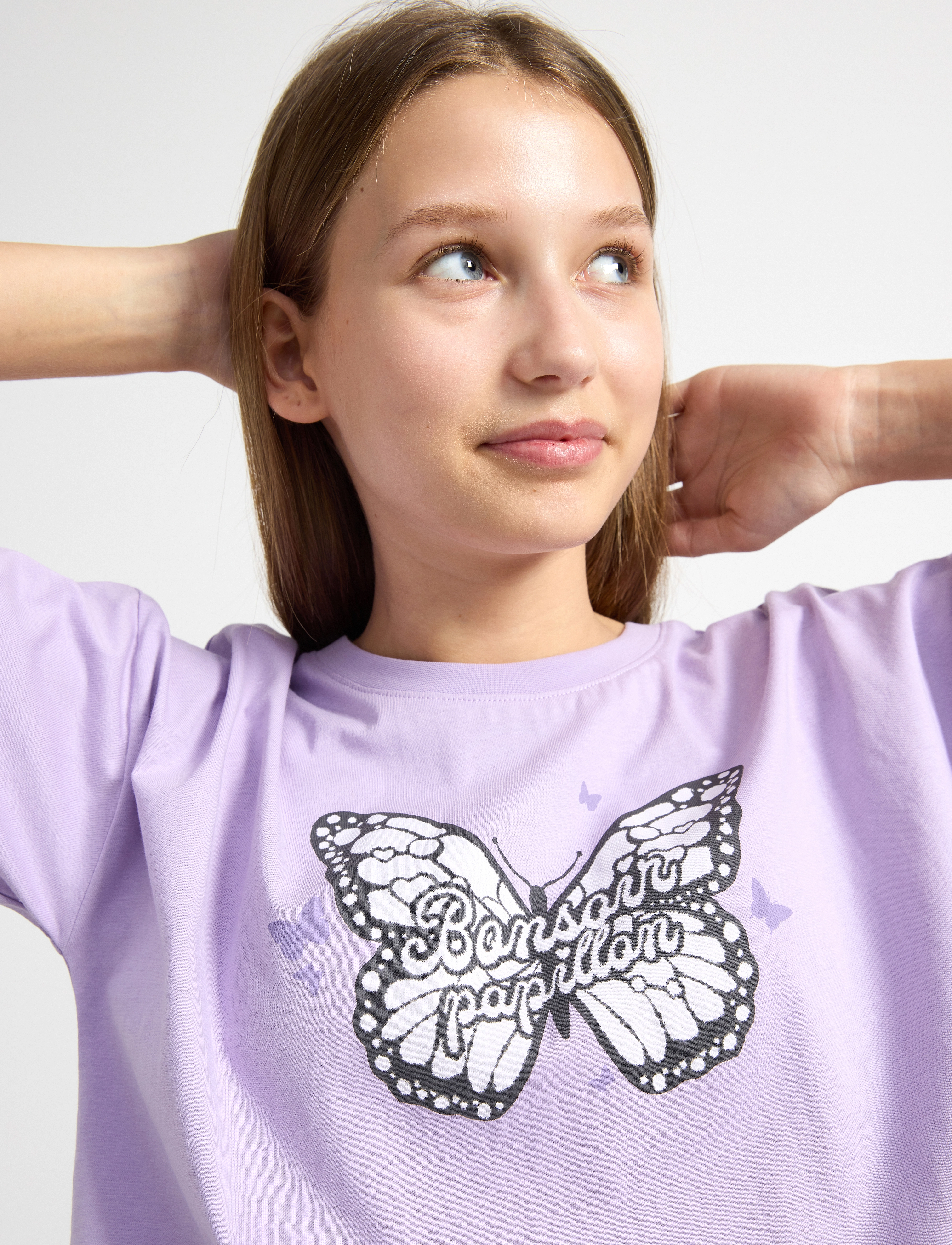 Lindex - Pajama boxy t shirt Cute swe - light lilac - 5