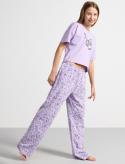 Lindex - Pajama boxy t shirt Cute swe - setit - light lilac - 3