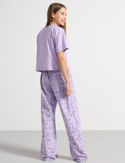 Lindex - Pajama boxy t shirt Cute swe - pyjamasset - light lilac - 5