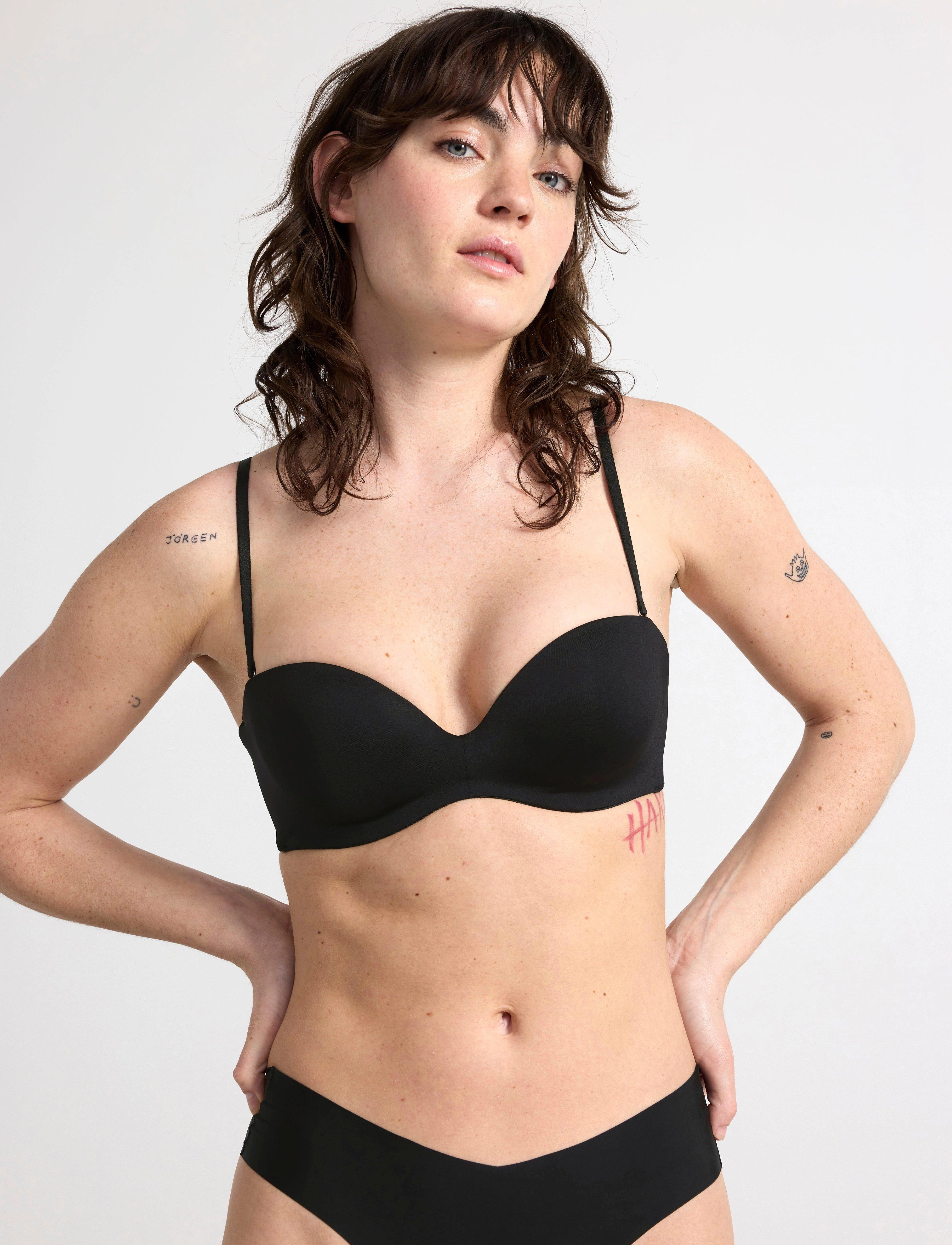 Lindex Bra Reese Strapless, Kvinder, Stropløs BH, Sort, Str: 85 D