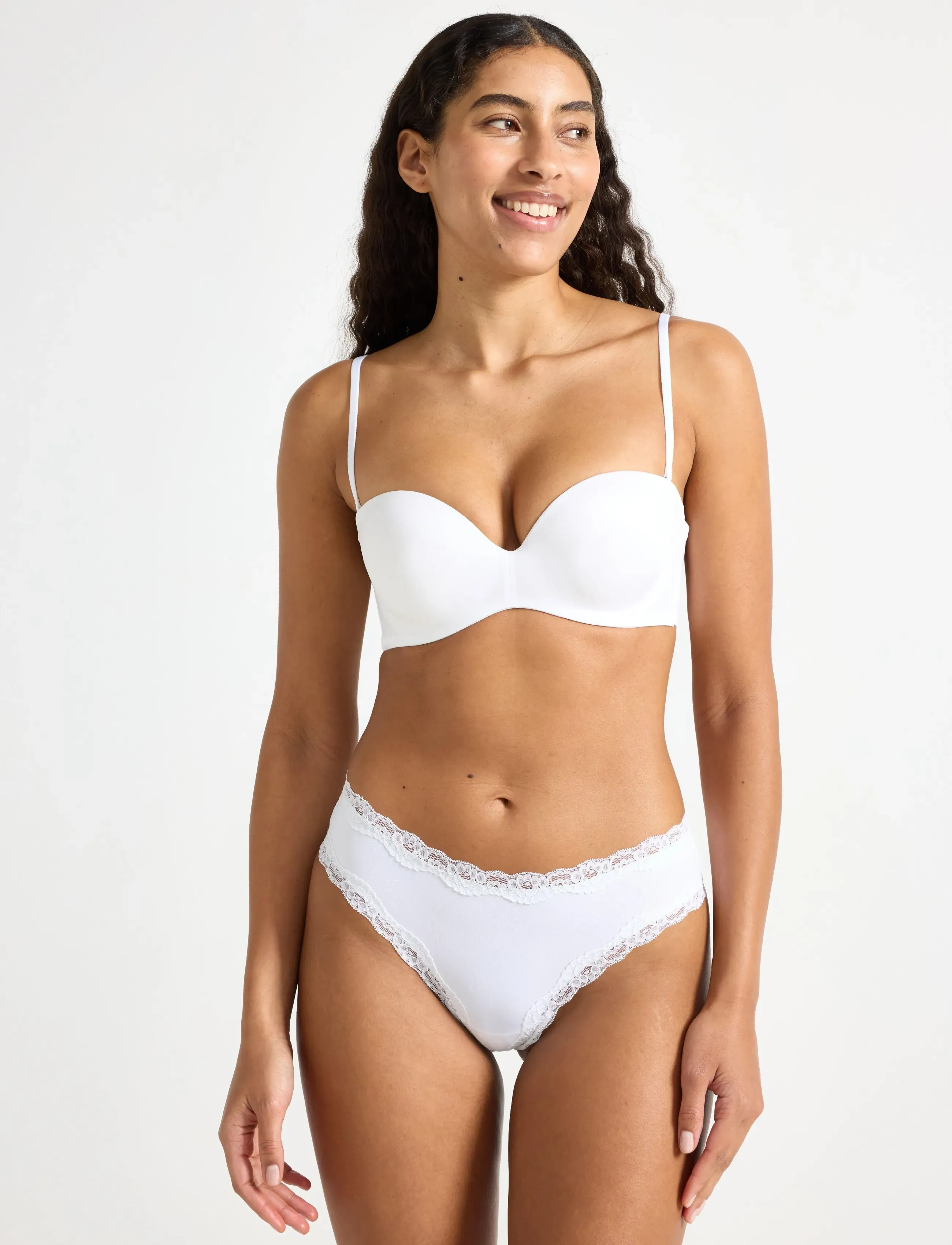 Lindex Bra Reese Strapless, Kvinder, Stropløs BH, Hvid, Str: 80 D
