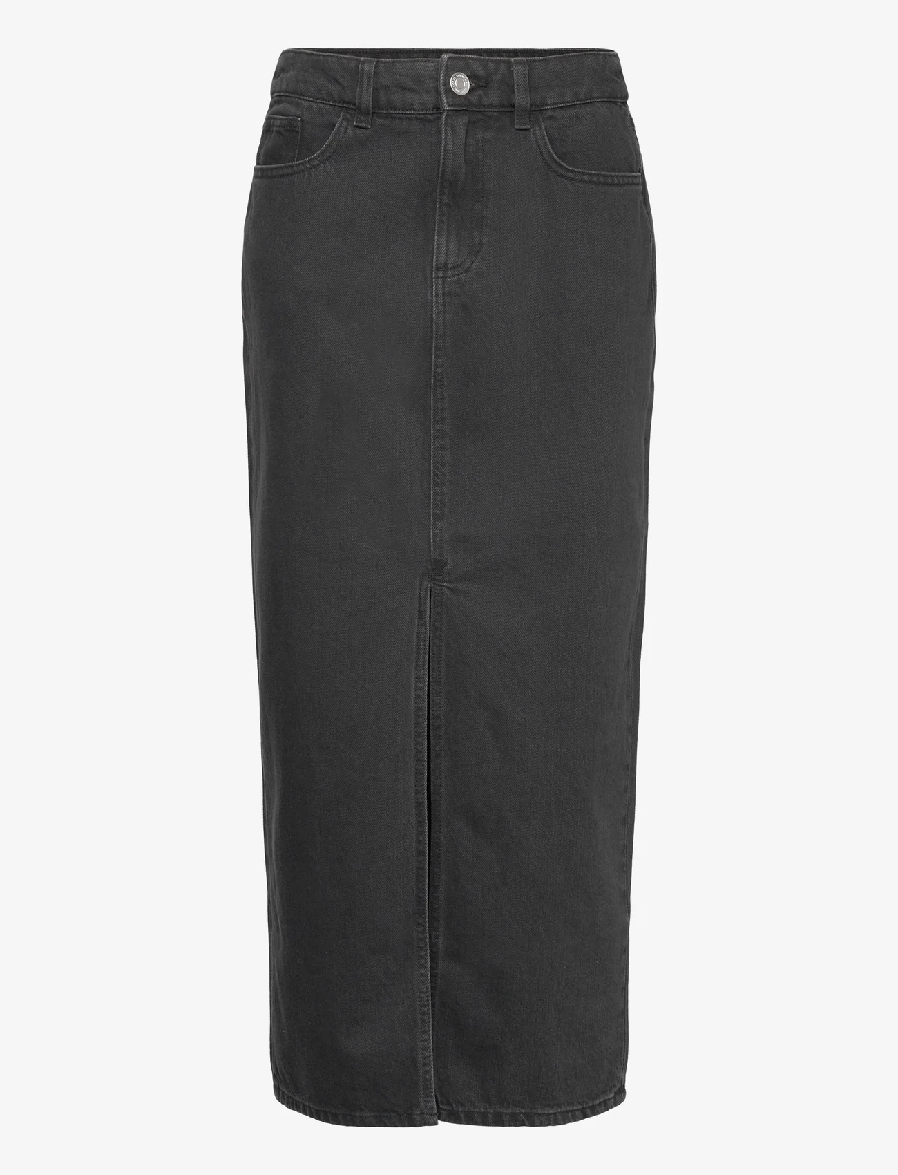Lindex - Skirt Tuva long black - midi skirts - black - 0