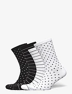Sock 4 p dots and stripes - BLACK
