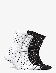 Lindex - Sock 4 p dots and stripes - lägsta priserna - black - 1
