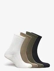 Lindex - Sock 4 p soft rib - lägsta priserna - khaki - 1