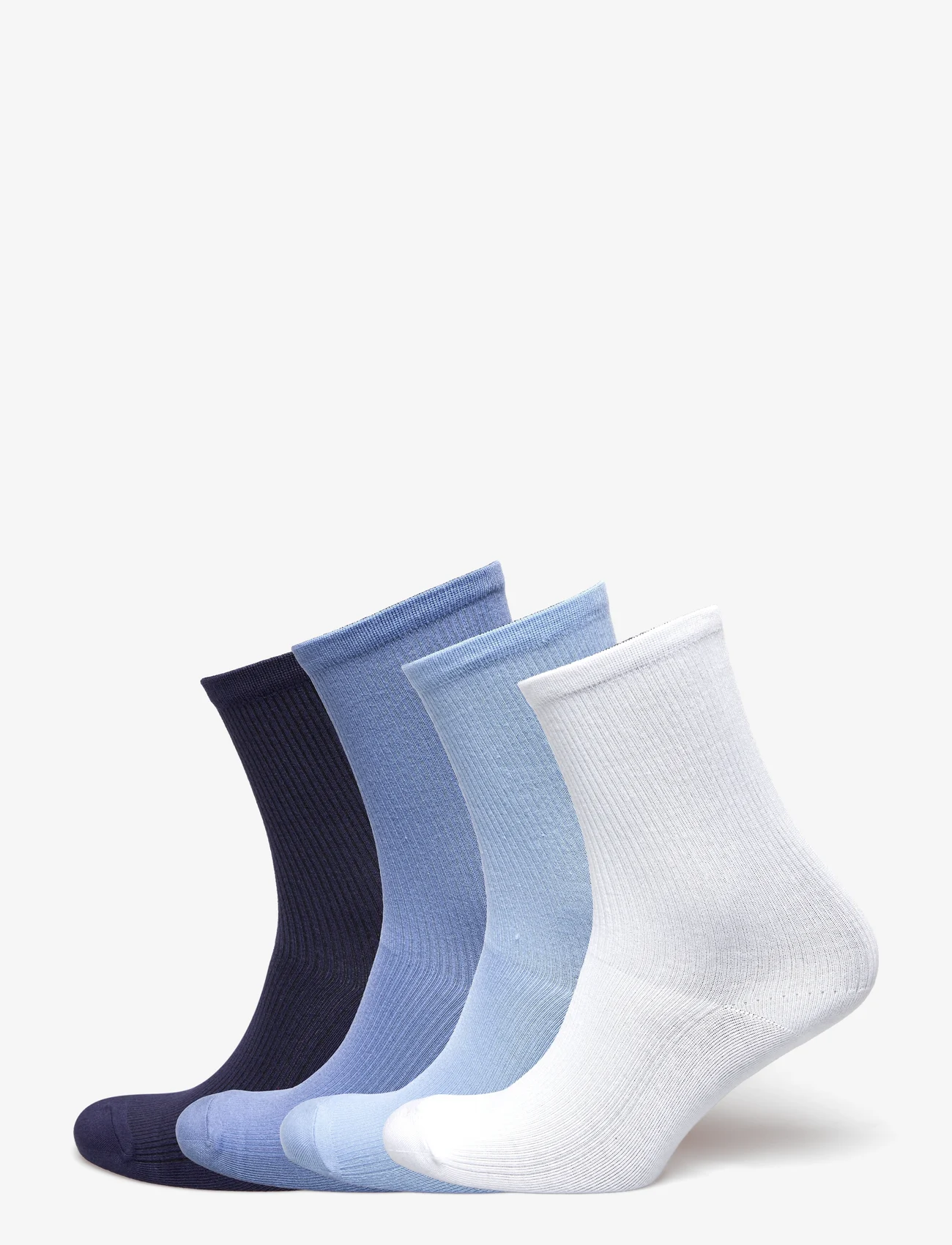 Lindex - Sock 4 p soft rib - alhaisimmat hinnat - light blue - 0