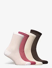 Lindex - Sock 4 p lurex mini stripe - laveste priser - light pink - 1