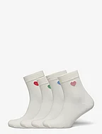 Sock high ankle 4p placed hear - LIGHT BEIGE
