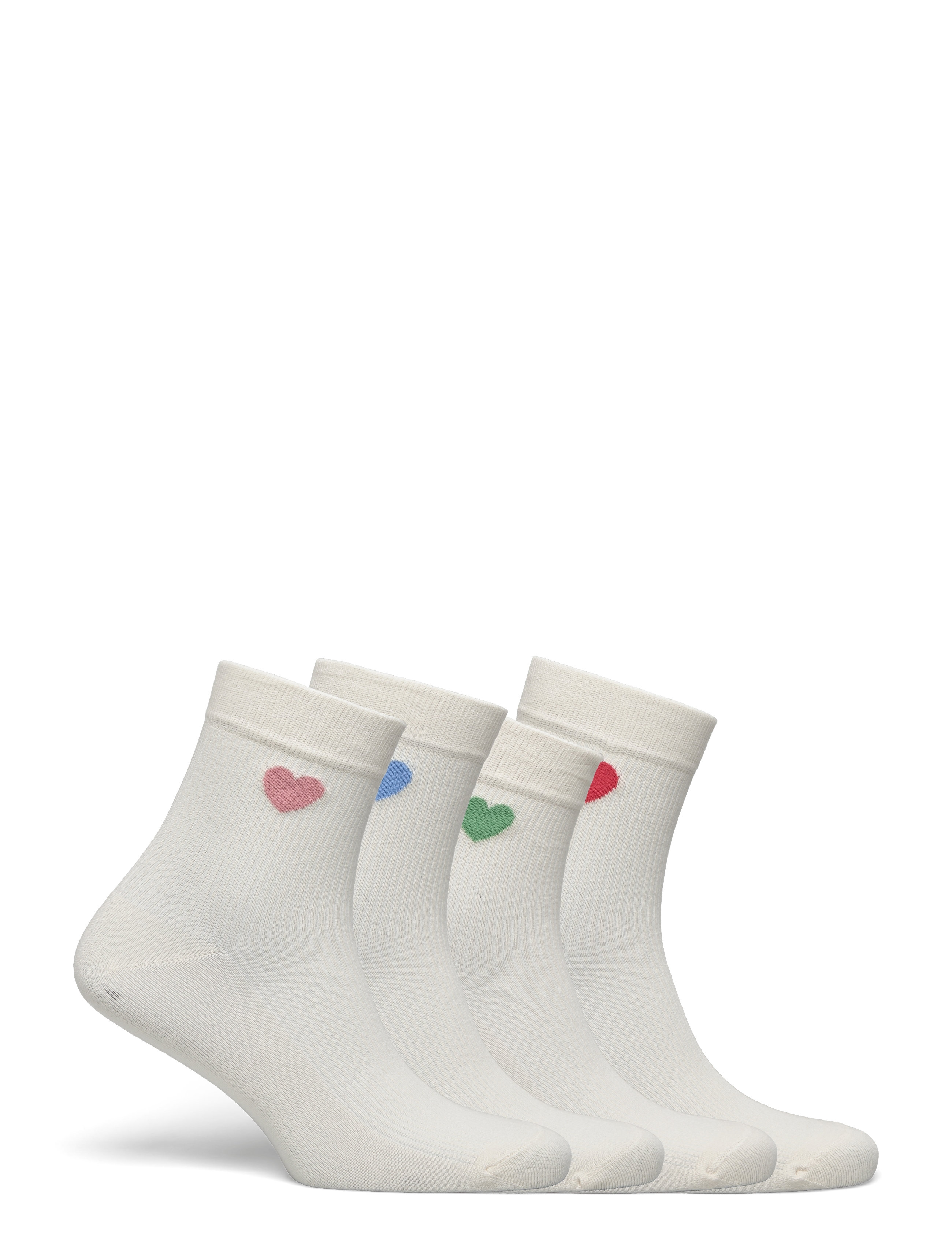 Lindex - Sock high ankle 4p placed hear - fashion trends - light beige - 1