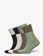 Sock 4 p soft blocking - LIGHT DUSTY GREEN
