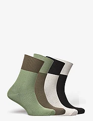 Lindex - Sock 4 p soft blocking - regular socks - light dusty green - 1