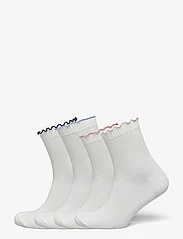 Lindex - sock 4 p ankel contrast lettuc - laveste priser - off white - 0