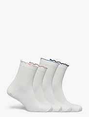 Lindex - sock 4 p ankel contrast lettuc - mažiausios kainos - off white - 1