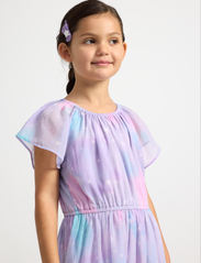 Lindex - Dress hi and low Chiffon AOP - sukienki codzienne z krótkim rękawem - light lilac - 4
