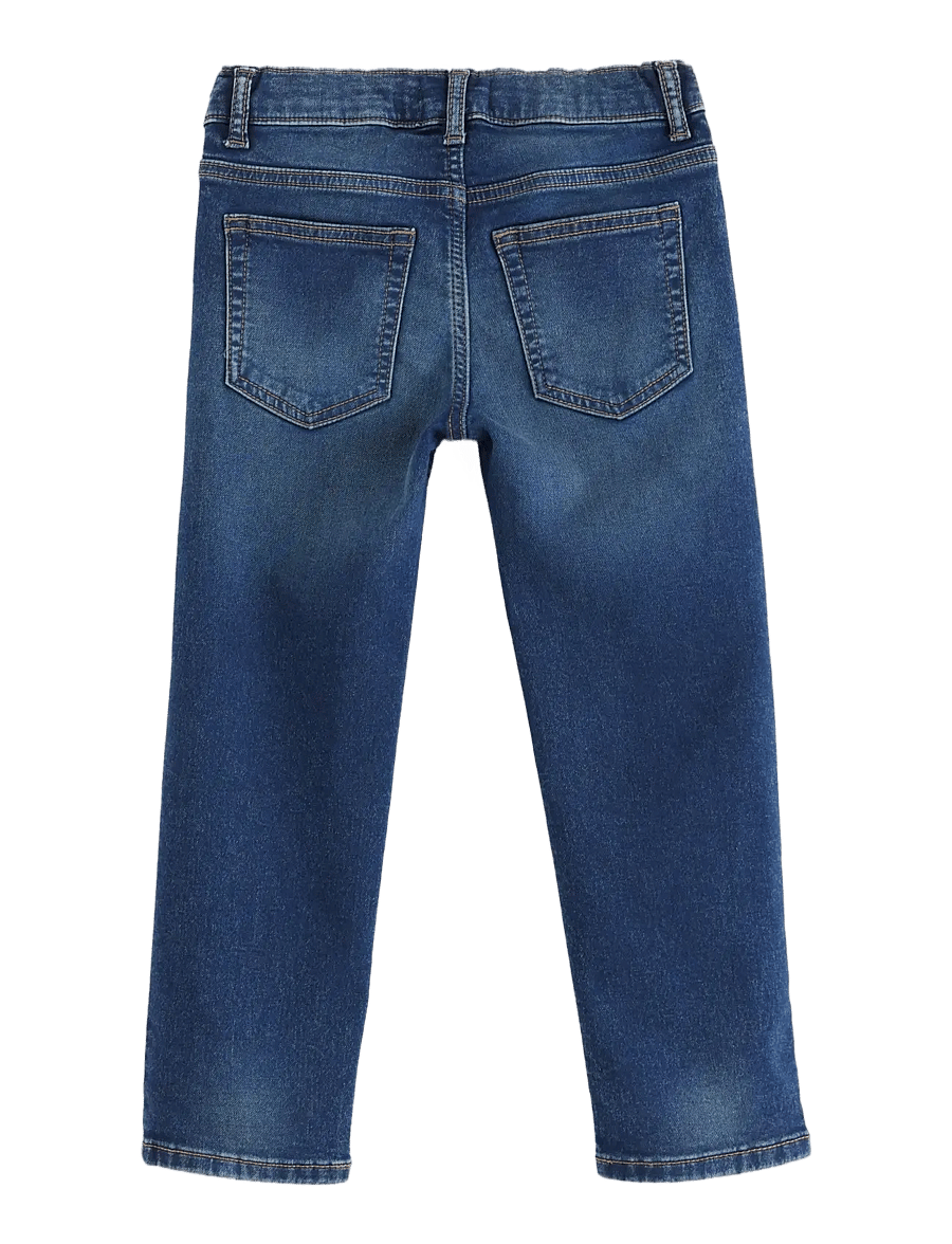 Lindex - STAFFAN Straight leg jeans in denim jersey - brīvi džinsi - dark denim - 2
