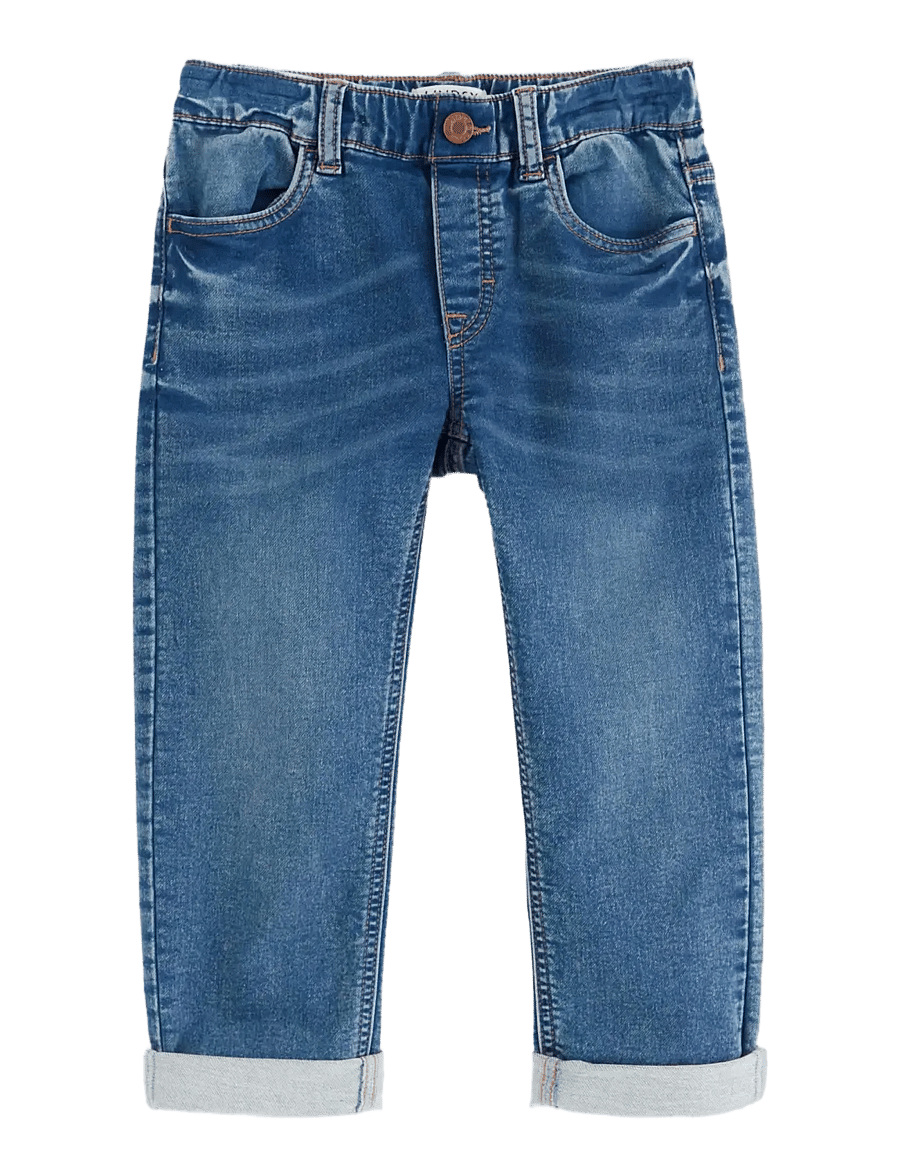 Lindex - STAFFAN Straight leg jeans in denim jersey - loose jeans - denim - 1