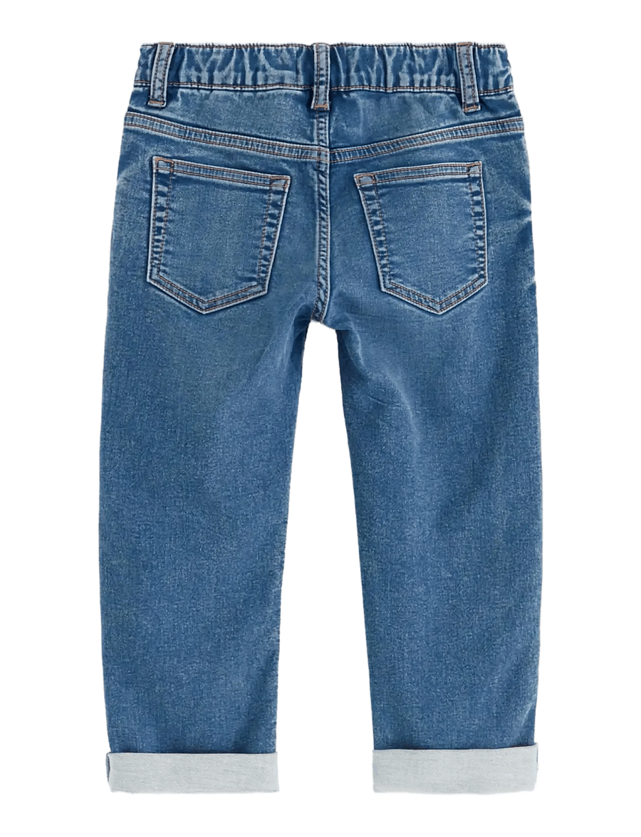 Lindex - STAFFAN Straight leg jeans in denim jersey - loose jeans - denim - 2