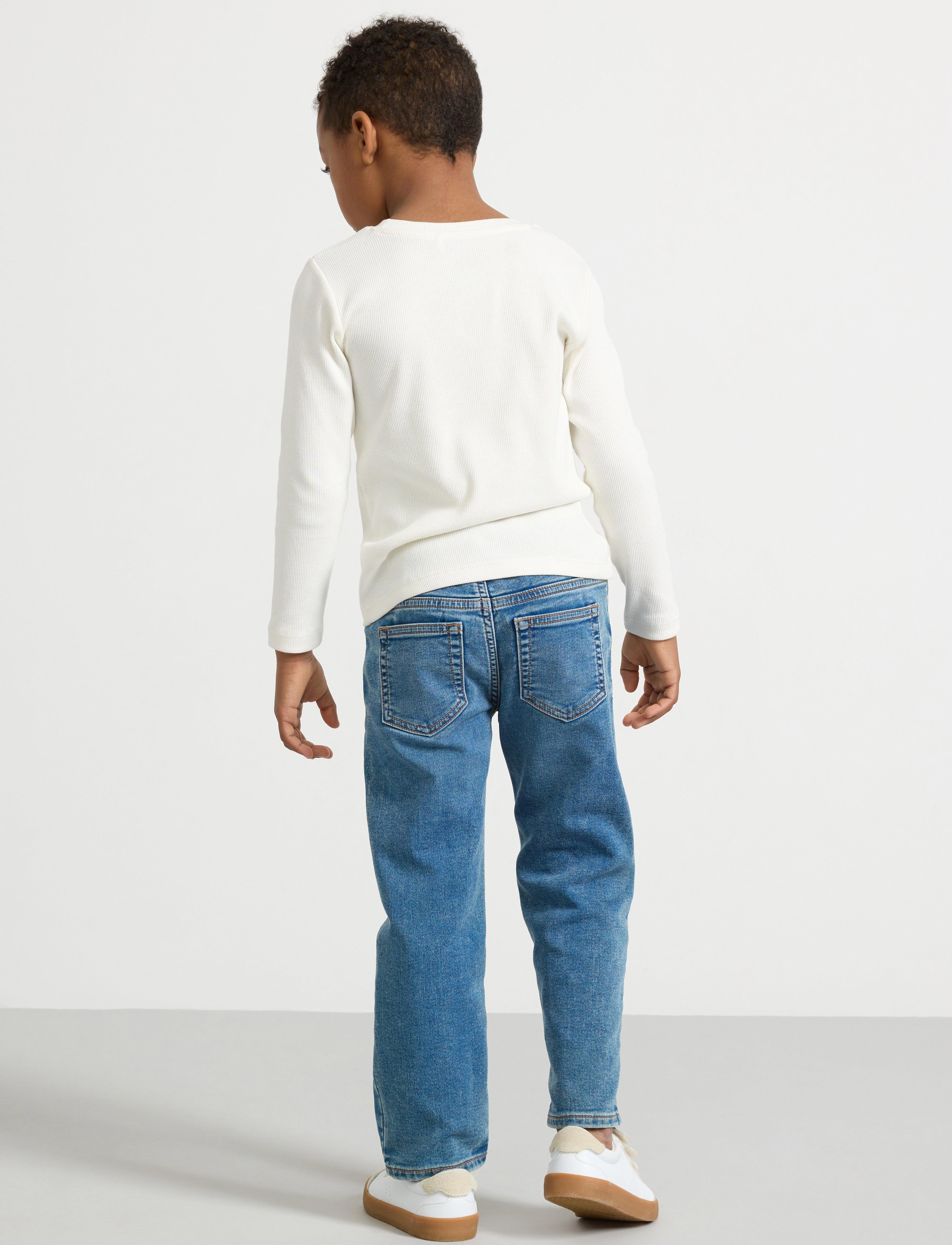 Lindex - STAFFAN Straight leg jeans in denim jersey - loose jeans - denim - 3