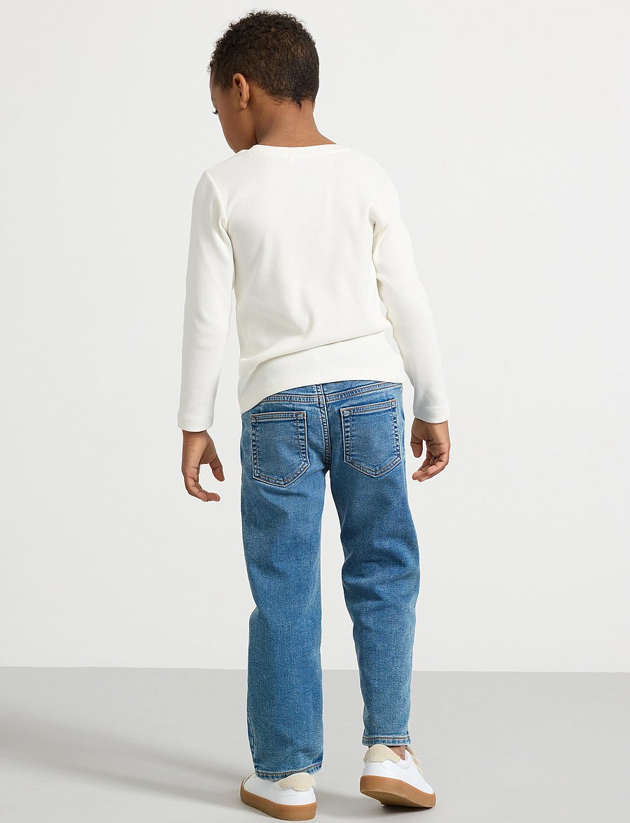 Lindex - STAFFAN Straight leg jeans in denim jersey - loose jeans - denim - 3
