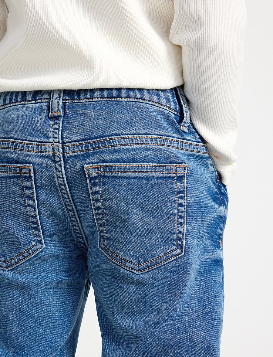 Lindex - STAFFAN Straight leg jeans in denim jersey - loose jeans - denim - 5