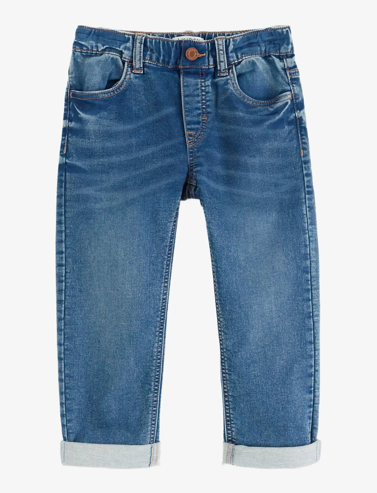 Lindex - STAFFAN Straight leg jeans in denim jersey - loose jeans - denim - 1