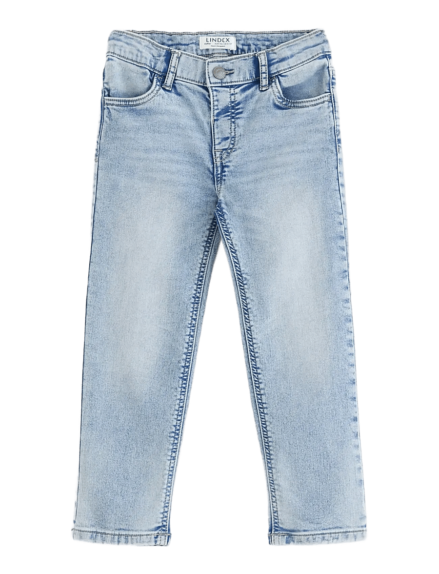 Lindex - STAFFAN Straight leg jeans in denim jersey - loose jeans - light denim - 1