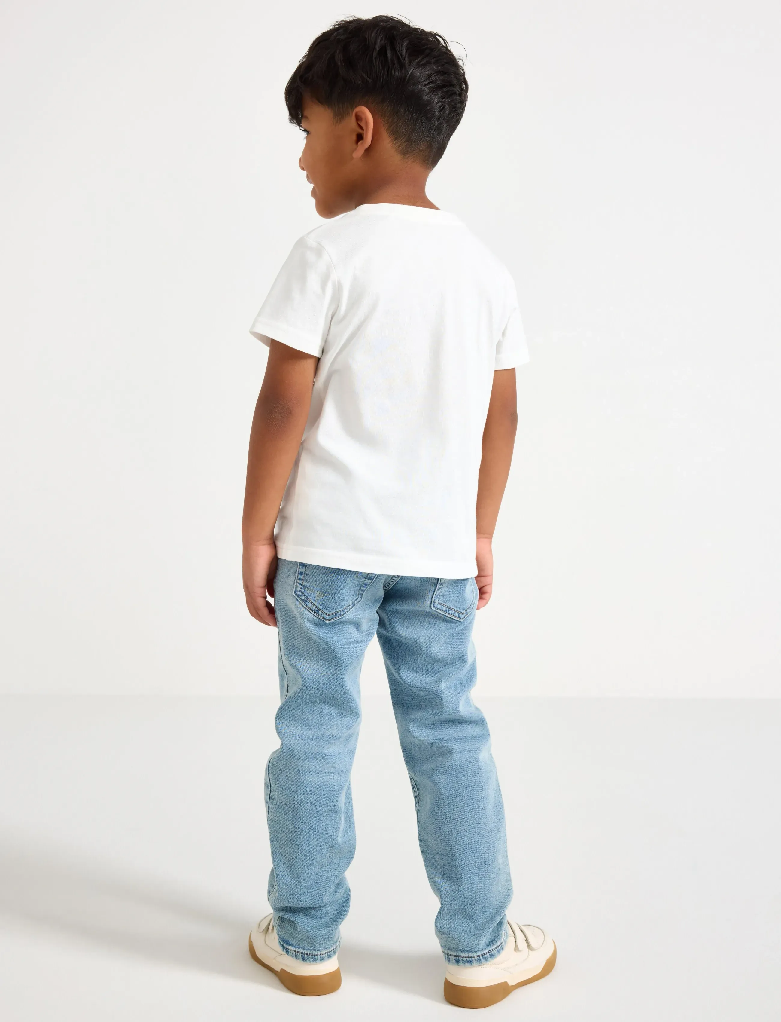 Lindex - STAFFAN Straight leg jeans in denim jersey - džinsi ar platiem galiem - light denim - 3