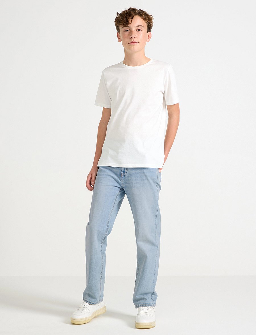 Lindex - Trousers Denim Vilgot - hosen mit weitem bein - light denim - 0