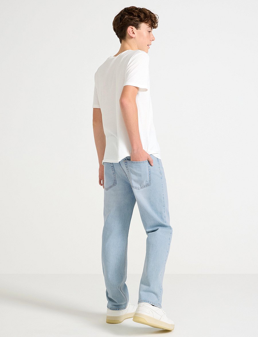Lindex - Trousers Denim Vilgot - hosen mit weitem bein - light denim - 3