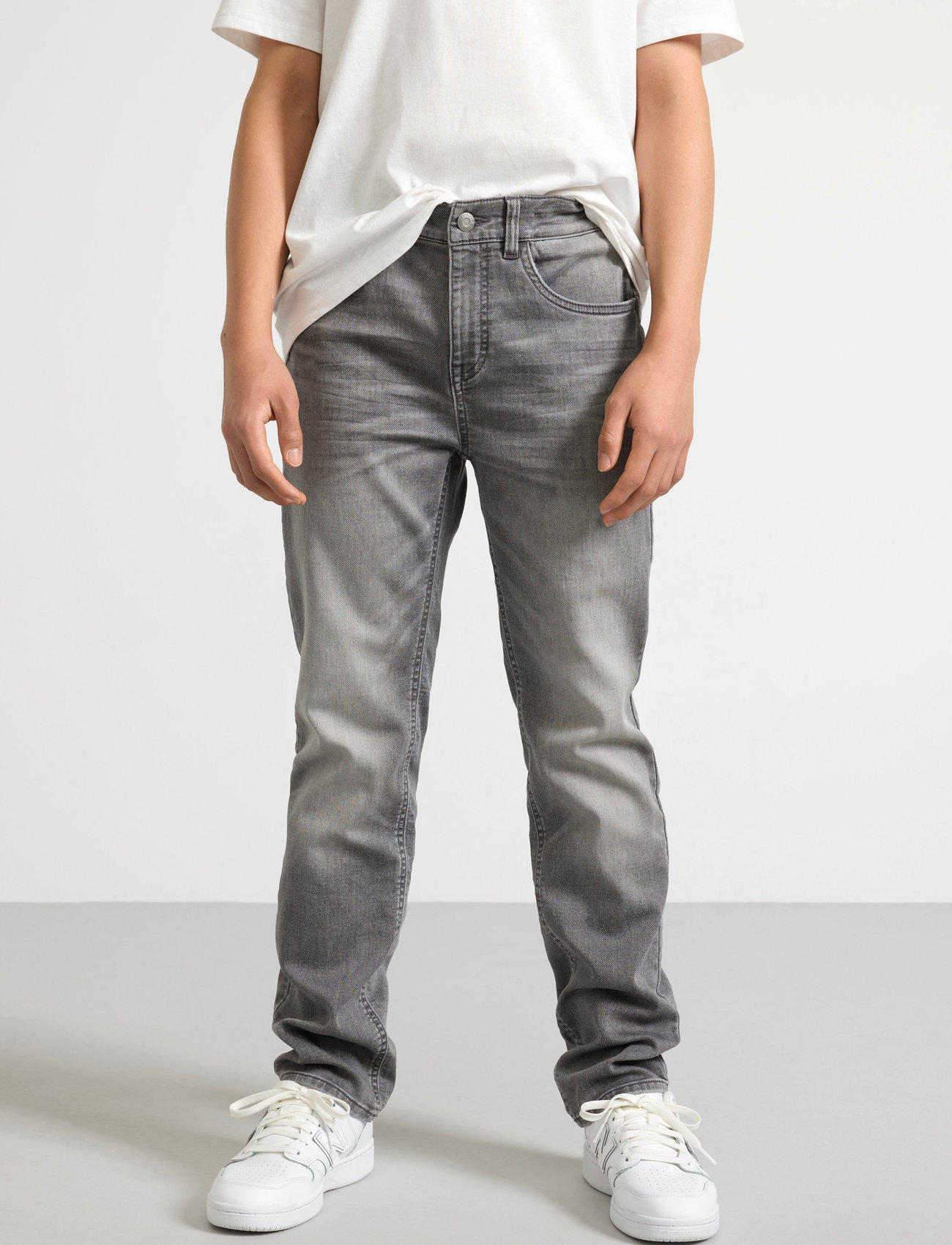 Lindex - Trousers denim jersey Staffan - regular jeans - grey - 0