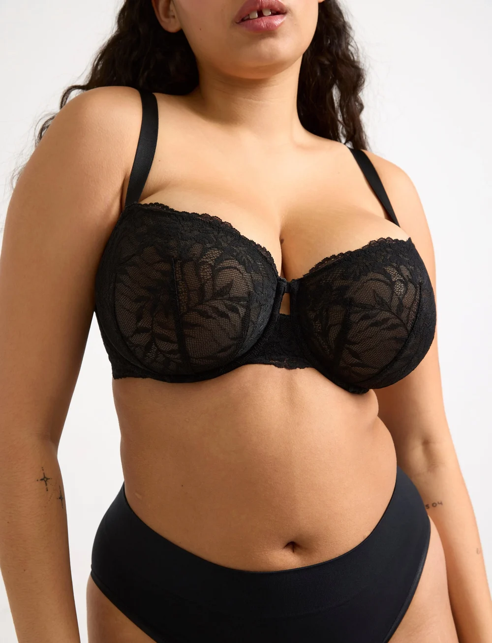 Lindex - Bra Skilla wire Nova lace - helkupa bh:ar - black - 3