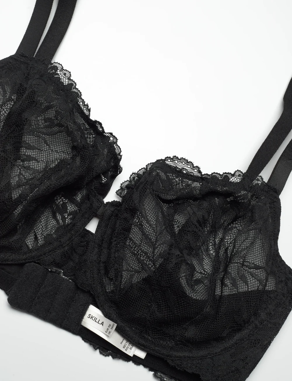 Lindex - Bra Skilla wire Nova lace - helkupa bh:ar - black - 5