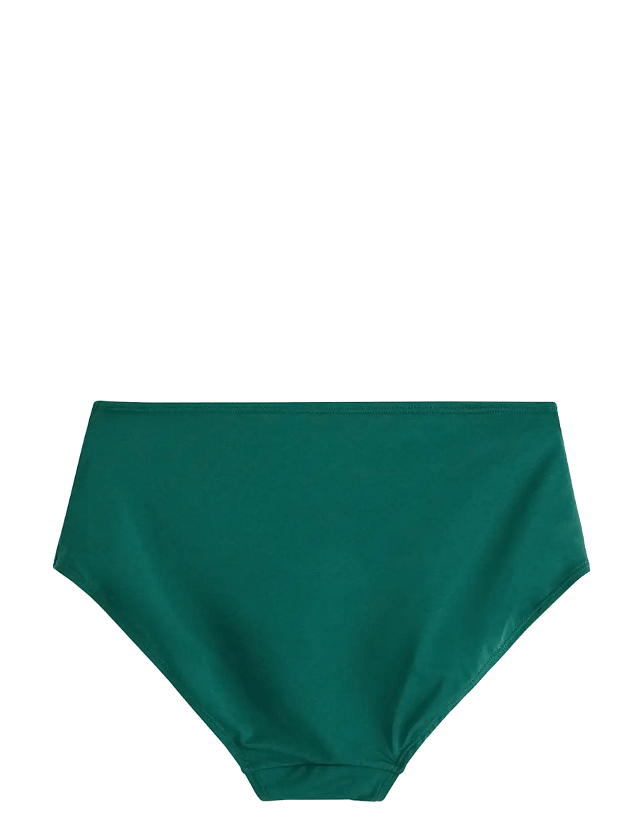 Lindex - Shaping Bikini bottom with high waist - bikinitrosor med hög midja - dark green - 2