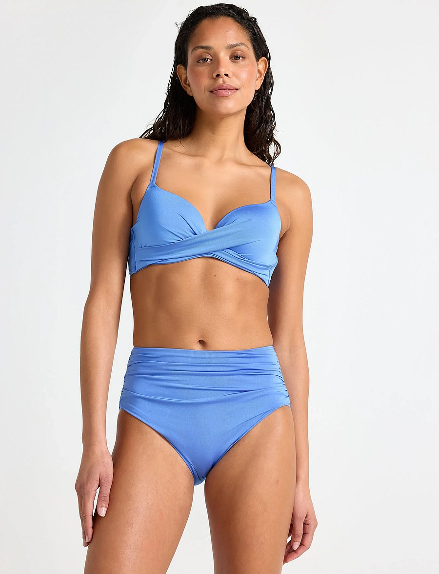 Lindex - Shaping Bikini bottom with high waist - bikinihosen mit hoher taille - light dusty blue - 0